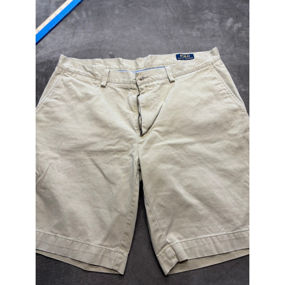 Polo Ralph Lauren Classic Fit 9 Inch Chino Shorts Khaki Mens‎ Size 36